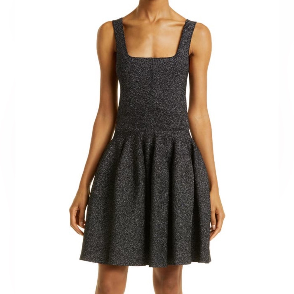 Ted Baker London Glitzia Sleeveless Metallic Skater Dress Size 5